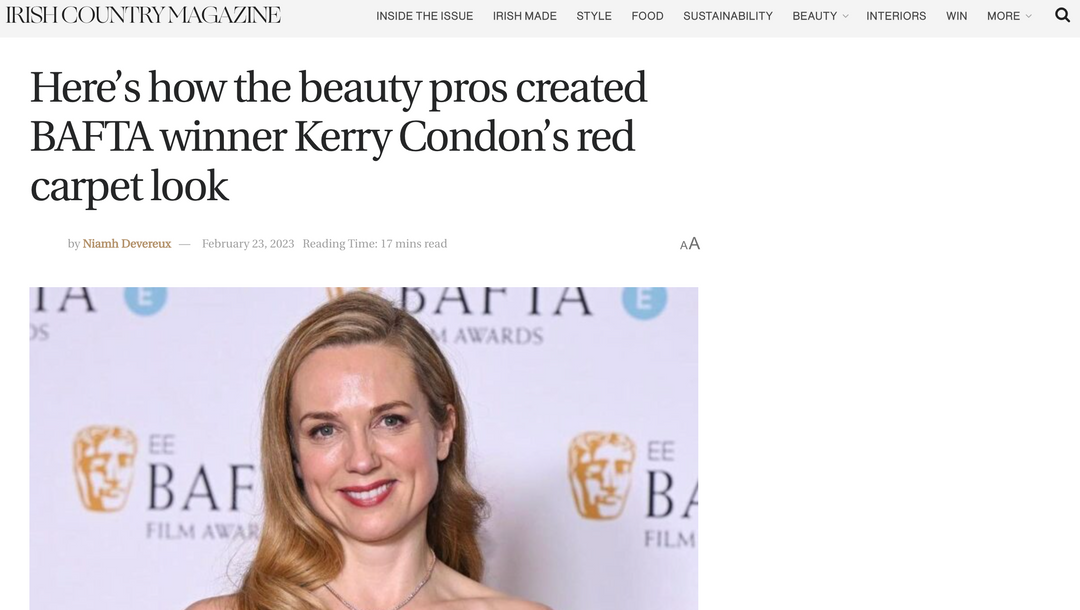 Here’s how the beauty pros created BAFTA winner Kerry Condon’s red carpet look